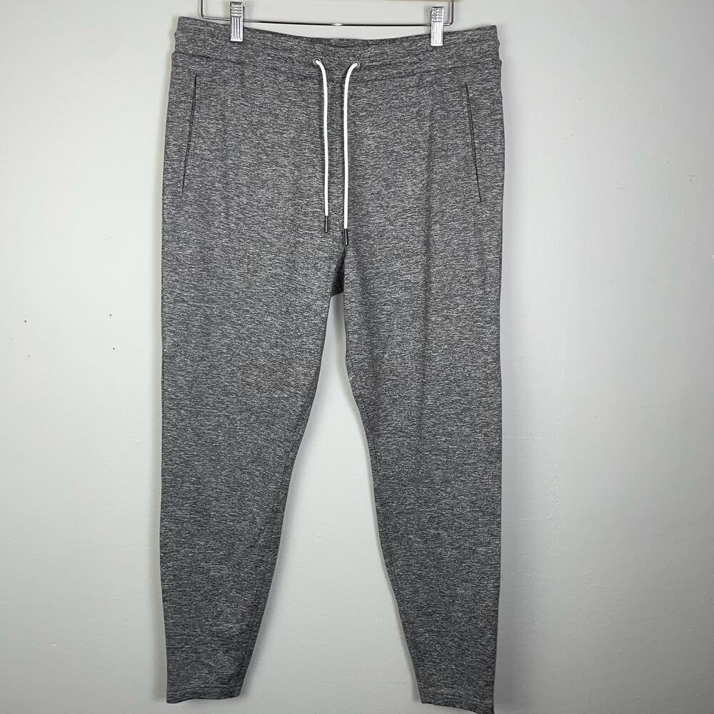 Express Mens Jogger Sweatpants Light Gray Black Pockets M EUC